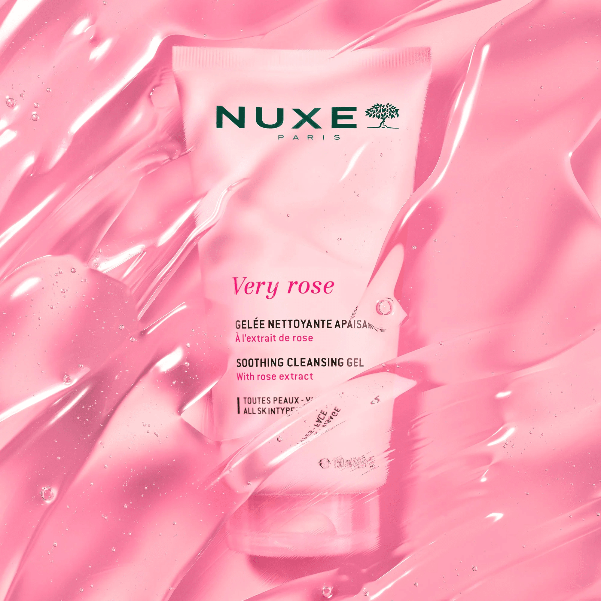 nuxe very rose gel limpiador calmante 150ml nuxe very rose gel limpiador calmante 150ml
