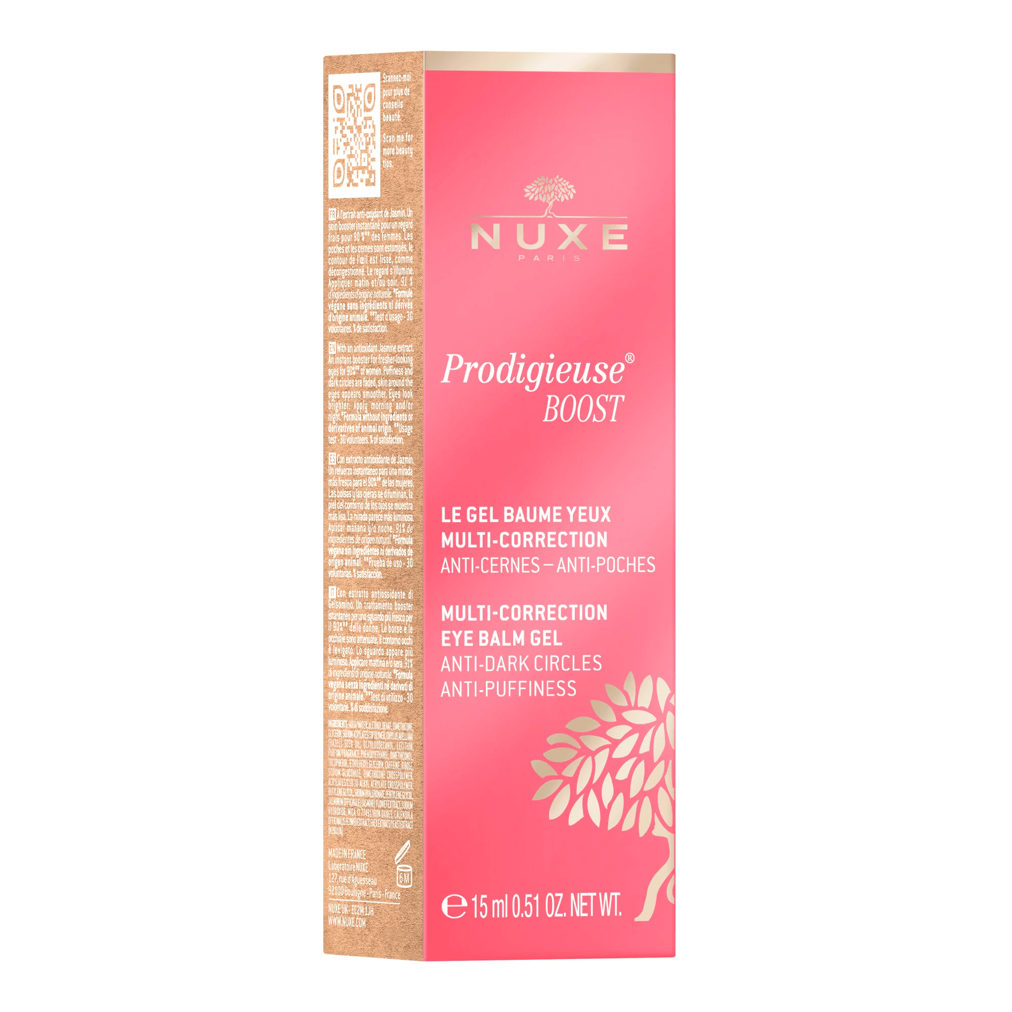 nuxe prodigieuse® boost gel bálsamo multi corrección ojos 15ml nuxe prodigieuse® boost gel bálsamo multi corrección ojos 15ml
