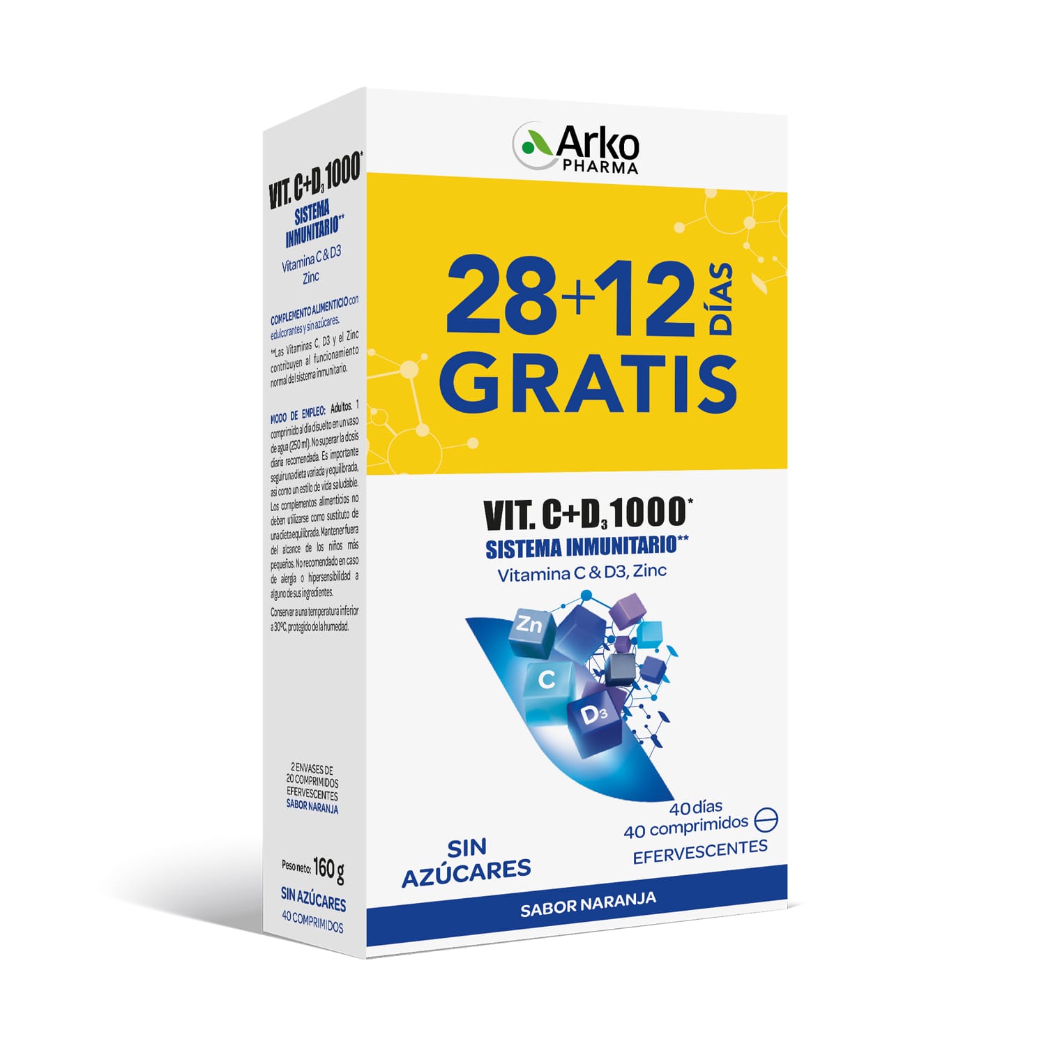 arkovital vitamina c + d3 1000 20 comp. efervesc. x 2 arkovital vitamina c + d3 1000 20 comp. efervesc. x 2