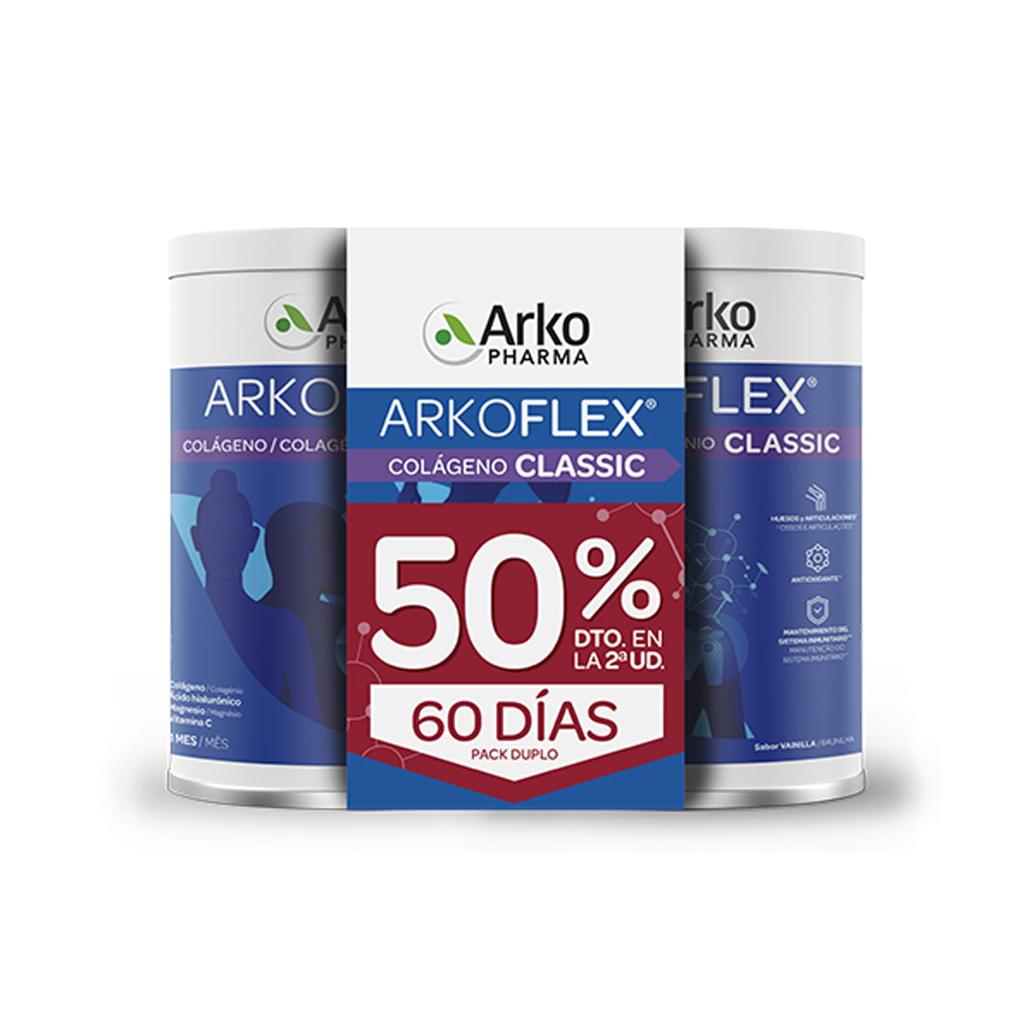 arkoflex colageno classic vainilla 360 g x 2 arkoflex colageno classic vainilla 360 g x 2