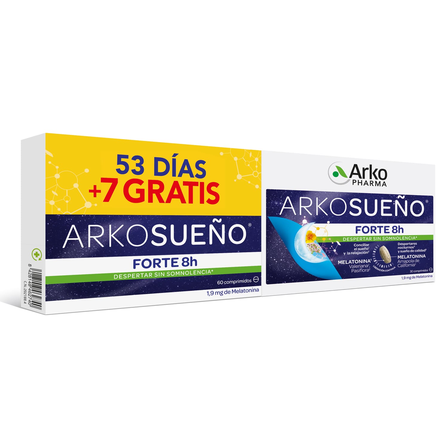 arkosueÑo forte 8h 30 comp. bicapa x 2 arkosueÑo forte 8h 30 comp. bicapa x 2